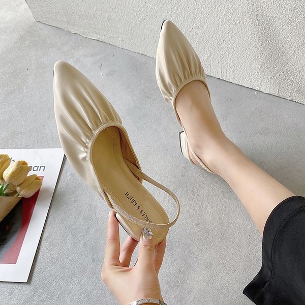 female sandal sandals elastic band low-heeled shoes with strap 2020 women's clear heels shallow mouth all-match ladies slip-on, Black
female sandal sandals elastic band low-heeled shoes with strap 2020 women's clear heels shallow mouth all-match ladies slip-on, Black