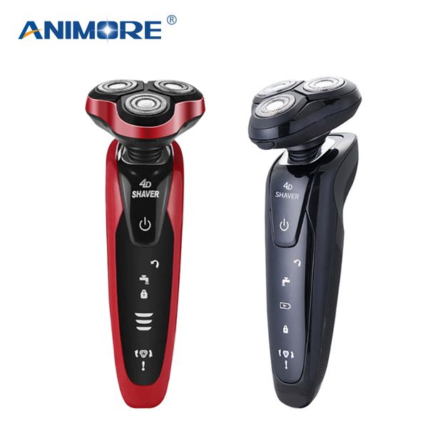 animore men's 4d electric shaver 4 in 1 beard trimmer rechargeable razor for men shaving machine face care electric razor es-03