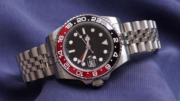 new arrival mens watch pepsi gmt watch automatic movement ceramics bezel sapphire 40mm dial jubilee quality watch male clock, Slivery;brown
new arrival mens watch pepsi gmt watch automatic movement ceramics bezel sapphire 40mm dial jubilee quality watch male clock, Slivery;brown