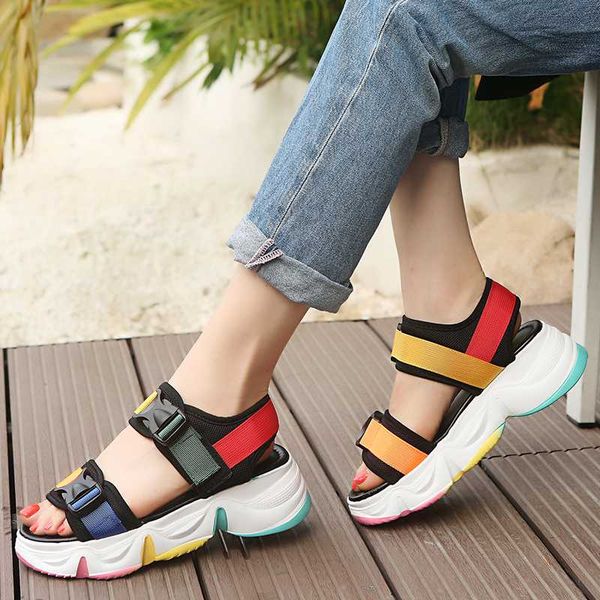 buckle mesh sport sandals women summer 2020 rainbow sole black white casual platform wedge sandals women outdoor beach shoes
buckle mesh sport sandals women summer 2020 rainbow sole black white casual platform wedge sandals women outdoor beach shoes