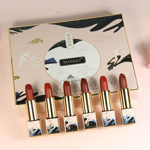 mansly jinxiu red makeup 6 color lipstick set box palace magnetic buckle gift box matte velvet m-165a
mansly jinxiu red makeup 6 color lipstick set box palace magnetic buckle gift box matte velvet m-165a