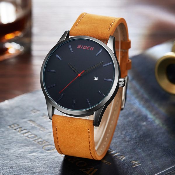 biden men watches fashion retro design leather band analog quartz watch mens sport wristwatches clock, Slivery;brown
biden men watches fashion retro design leather band analog quartz watch mens sport wristwatches clock, Slivery;brown