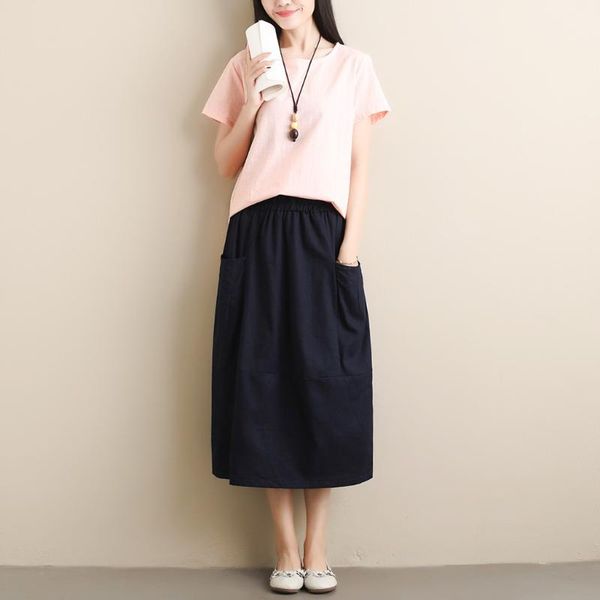 jaycosin women's skirt retro style pure color pocket cotton linen fashionable mid calf skirt straight faldas mujer moda elegant, Black
jaycosin women's skirt retro style pure color pocket cotton linen fashionable mid calf skirt straight faldas mujer moda elegant, Black