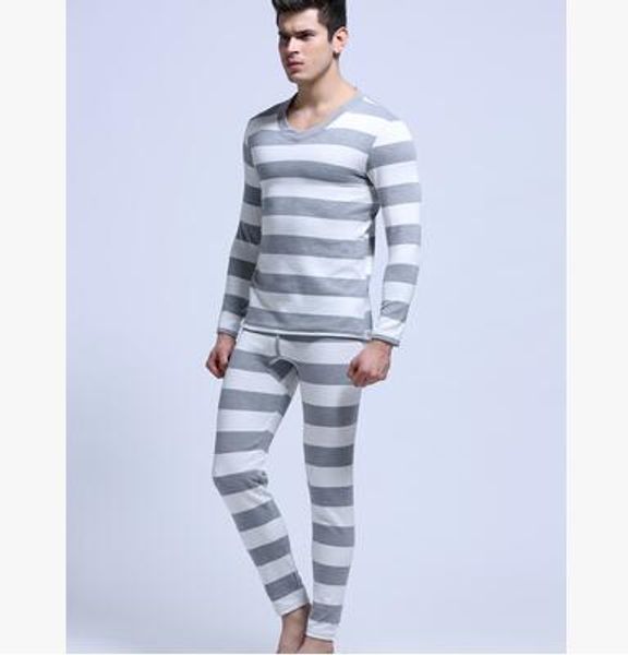 men's long johns set cotton male legging autumn and winter thermal underwear stripe long johns set 5 colors, Black;white
men's long johns set cotton male legging autumn and winter thermal underwear stripe long johns set 5 colors, Black;white