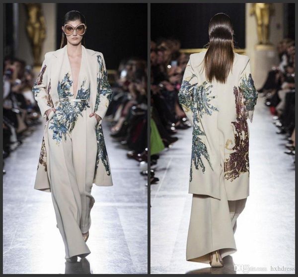 elie saab 2019 evening dresses suits two pieces sequined prom gowns plus size long formal party dress arabic abendkleider (jumpsuits+jacket), Black;red
elie saab 2019 evening dresses suits two pieces sequined prom gowns plus size long formal party dress arabic abendkleider (jumpsuits+jacket), Black;red