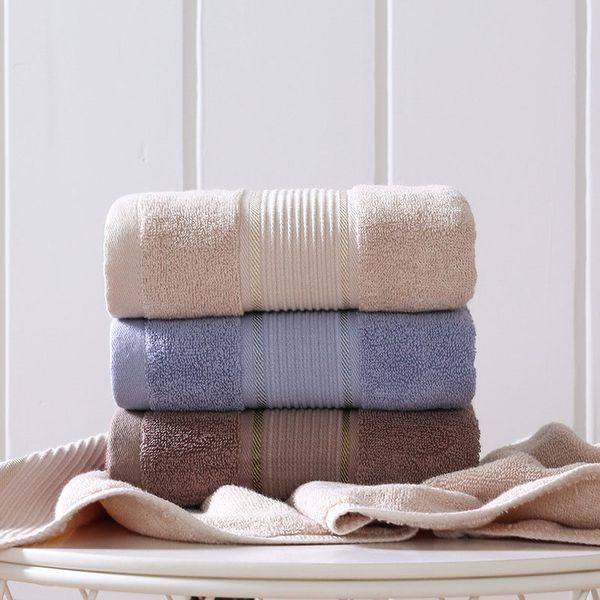 

simple household soft comfort towel solid color combed cotton thicken l beach bath towels quick-dry absorbent face towel