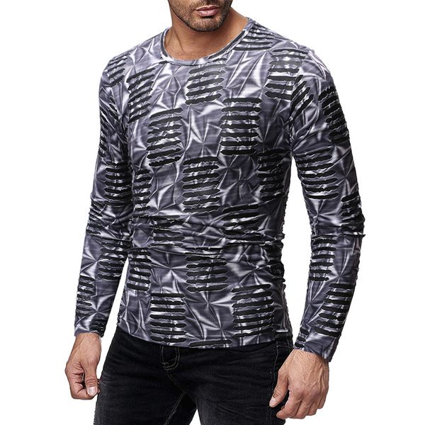 2019 autumn new men's casual solid color round long-sleeved t-shirt bottoming shirt hip-hop fashion trend, White;black
2019 autumn new men's casual solid color round long-sleeved t-shirt bottoming shirt hip-hop fashion trend, White;black