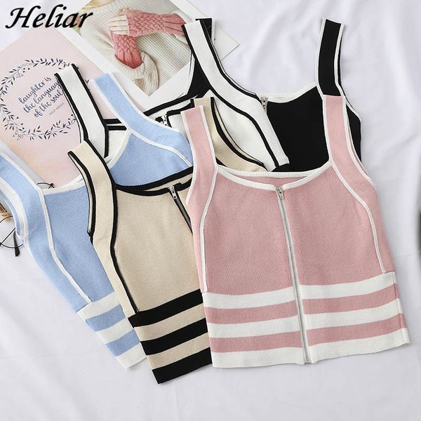 heliar zipper camis striped spaghetti crop femme vest tank femme cotton knitting female 2019 summer camis for women, White
heliar zipper camis striped spaghetti crop femme vest tank femme cotton knitting female 2019 summer camis for women, White