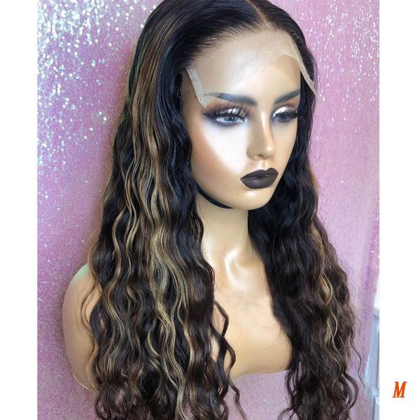 simbeauty highlight natural wave remy full lace human hair wigs for women 180density pre plucked deep part 360 lace frontal wig, Black;brown
simbeauty highlight natural wave remy full lace human hair wigs for women 180density pre plucked deep part 360 lace frontal wig, Black;brown