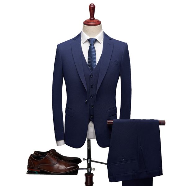 men suit men tuxedo custom made wedding suits for 2019 tailored light navy blue mens suits with pants costume homme mariage, White;black
men suit men tuxedo custom made wedding suits for 2019 tailored light navy blue mens suits with pants costume homme mariage, White;black