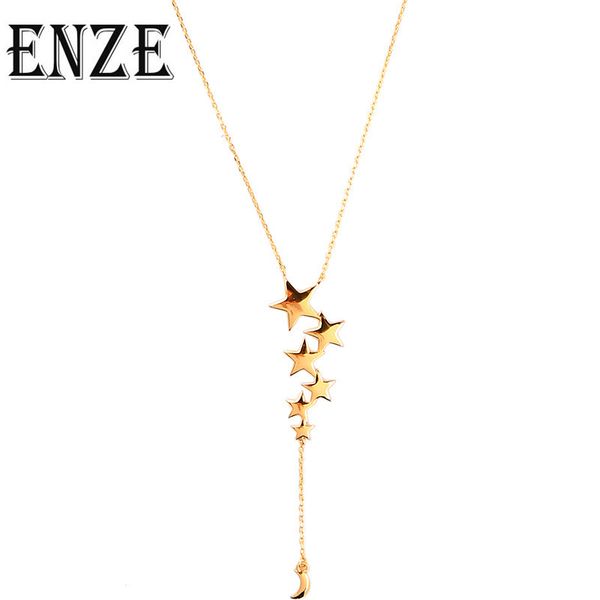enze ladies new necklace zinc alloy stars pendant temperament fashion pendant simple and generous girl holiday gift accessories, Silver
enze ladies new necklace zinc alloy stars pendant temperament fashion pendant simple and generous girl holiday gift accessories, Silver