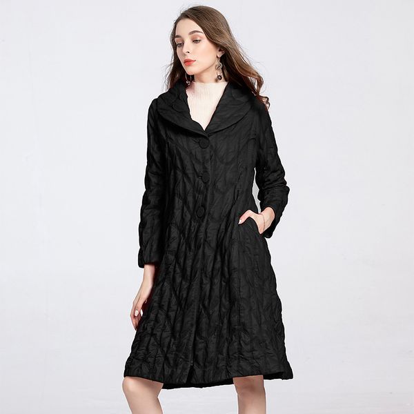 winter coat plus size for women 45-75kg 2019 new lapel long sleeves elastic loose miyake pleated three buttons solid color coats, Tan;black
winter coat plus size for women 45-75kg 2019 new lapel long sleeves elastic loose miyake pleated three buttons solid color coats, Tan;black