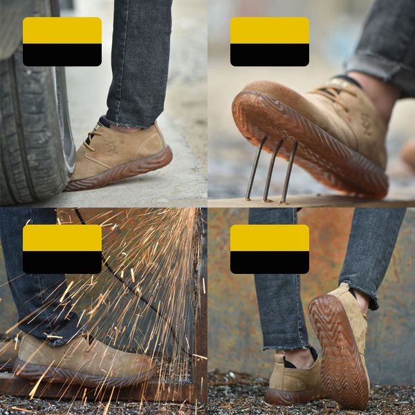brand pig skin steel toecap men women safety boots plus size 37-45 spring autumn casual lightweight work shoes, Black
brand pig skin steel toecap men women safety boots plus size 37-45 spring autumn casual lightweight work shoes, Black