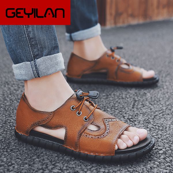 summer leather sandals men outdoor hiking men's shoes men sandals for male casual shoes water walking beach slippers sandalias, Black
summer leather sandals men outdoor hiking men's shoes men sandals for male casual shoes water walking beach slippers sandalias, Black