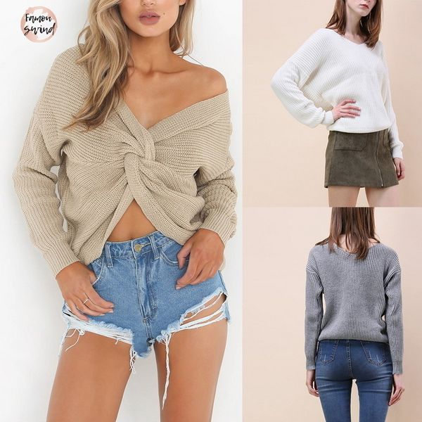 свитер v sexy шеи длинным рукавом перемычки пуловер street casual женщины осень зима вязаная twisted мода, White;black
свитер v sexy шеи длинным рукавом перемычки пуловер street casual женщины осень зима вязаная twisted мода, White;black