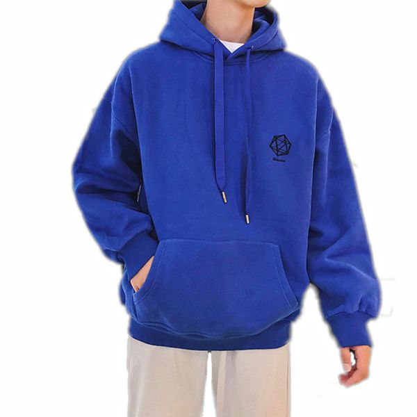 fashion trend men hoodies loose breathable solid-color sweatshirt geometric printed mens hooded coats casual simple streetwear, Black 
fashion trend men hoodies loose breathable solid-color sweatshirt geometric printed mens hooded coats casual simple streetwear, Black