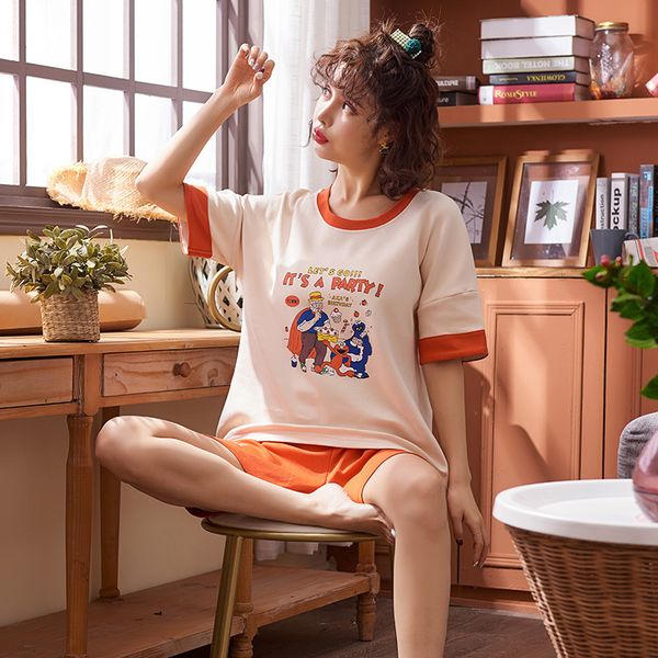 spring summer pure cotton two-piece women's pajama sets night leisure short pants sleeved woman nightgown short pyjama plus size, Blue;gray
spring summer pure cotton two-piece women's pajama sets night leisure short pants sleeved woman nightgown short pyjama plus size, Blue;gray