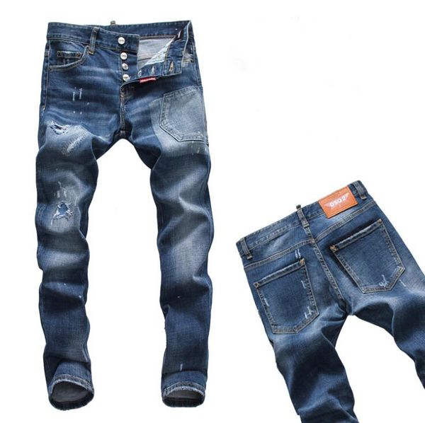new 2019 man ripped denim tearing jeans blue cotton fashion tight spring autumn men's pants a7916
new 2019 man ripped denim tearing jeans blue cotton fashion tight spring autumn men's pants a7916