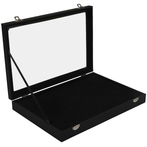 glass lid black 100 slot earring ring jewellery display storage box tray case organizer holder, Pink;blue
glass lid black 100 slot earring ring jewellery display storage box tray case organizer holder, Pink;blue