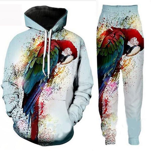 new men/womens bird funny 3d print fashion tracksuits crewneck hip hop sweatshirt and pants 2 pcs set hoodies, Gray
new men/womens bird funny 3d print fashion tracksuits crewneck hip hop sweatshirt and pants 2 pcs set hoodies, Gray