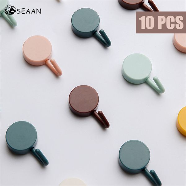 seaan 10pcs solid color punching door without trace nail small hook clothes hook mounted wall wall hooks decorative
seaan 10pcs solid color punching door without trace nail small hook clothes hook mounted wall wall hooks decorative