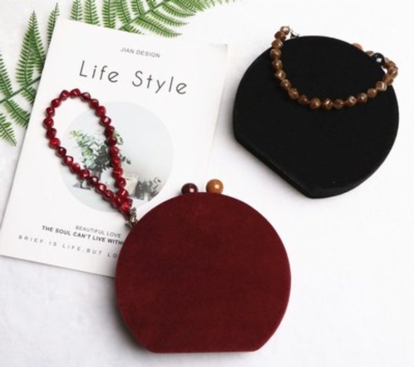 new handmade round circular shape evening clutch bag women soft velvet chain shoulder messenger bags classic black red acrylic
new handmade round circular shape evening clutch bag women soft velvet chain shoulder messenger bags classic black red acrylic