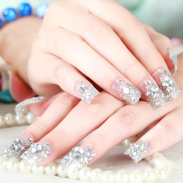 false nails 24pcs/set press on fake for women shiny silver glitter crystal 3d rhinestone artificial nail tips wedding bride, Red;gold
false nails 24pcs/set press on fake for women shiny silver glitter crystal 3d rhinestone artificial nail tips wedding bride, Red;gold