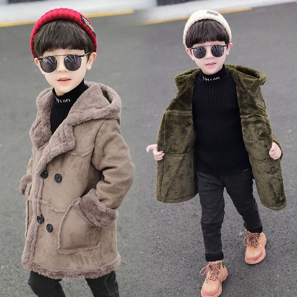 autumn and winter the new children's woolen coat kids suede windbreaker thick fashion boys wool jacket medium and long section, Camo
autumn and winter the new children's woolen coat kids suede windbreaker thick fashion boys wool jacket medium and long section, Camo