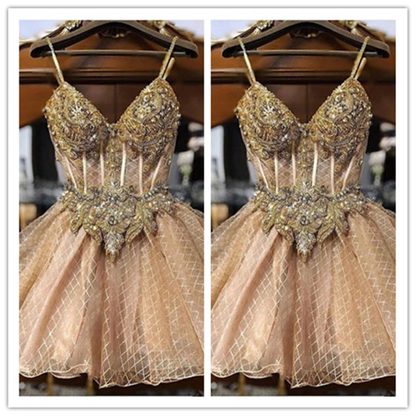 2020 champagne beaded crystals homecoming dresses spaghetti a-line lace graduation dresses short cocktail party gowns robes de mariée, Black
2020 champagne beaded crystals homecoming dresses spaghetti a-line lace graduation dresses short cocktail party gowns robes de mariée, Black