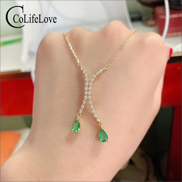 colife jewelry 925 silver emerald necklace for wedding 4mm*6mm pear cut emerald silver necklace fashion jewelry
colife jewelry 925 silver emerald necklace for wedding 4mm*6mm pear cut emerald silver necklace fashion jewelry