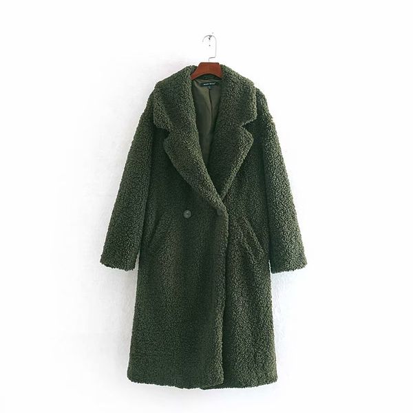 casual green woman long coat 2019 autumn-winter new fashion turn-down collar solid ladies coat elegant loose girls fleece, Black
casual green woman long coat 2019 autumn-winter new fashion turn-down collar solid ladies coat elegant loose girls fleece, Black