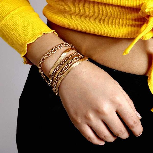 7pcs/set punk snake chain bracelets set women armband bohemia chunky metal link bracelet bangle fashion hand jewelry, Black
7pcs/set punk snake chain bracelets set women armband bohemia chunky metal link bracelet bangle fashion hand jewelry, Black
