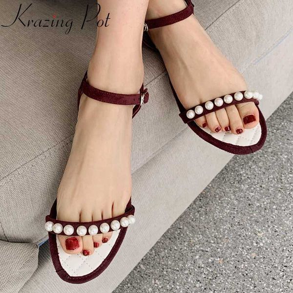 krazing pot genuine leather peep toe low heel pearl decorations princess style sweet girls dating party summer sandals women l88, Black
krazing pot genuine leather peep toe low heel pearl decorations princess style sweet girls dating party summer sandals women l88, Black