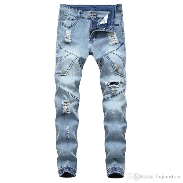разорванный mens конструктора омывается джинсы мужского hippop vintage карандаш джинсы повседневного homme одежда, Blue
разорванный mens конструктора омывается джинсы мужского hippop vintage карандаш джинсы повседневного homme одежда, Blue