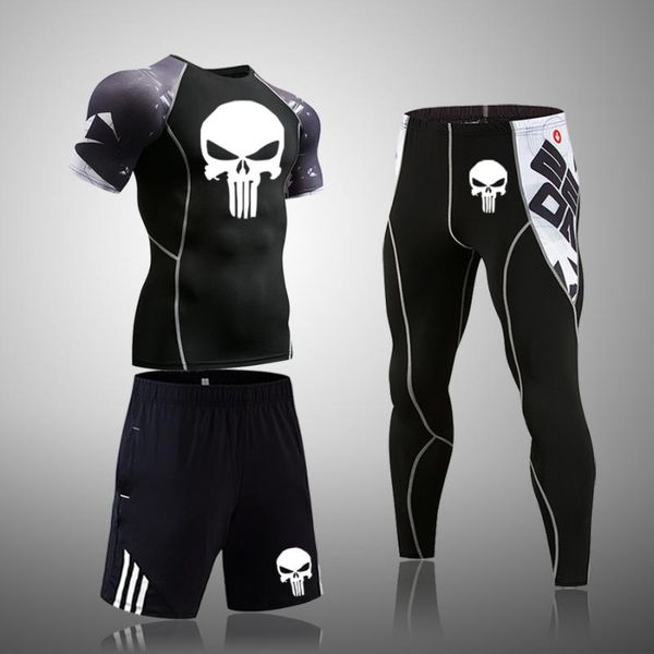 new punisher men's running set gym jogging skins compression fitness rash guard male quick-drying skull tights track suit, Black;blue
new punisher men's running set gym jogging skins compression fitness rash guard male quick-drying skull tights track suit, Black;blue