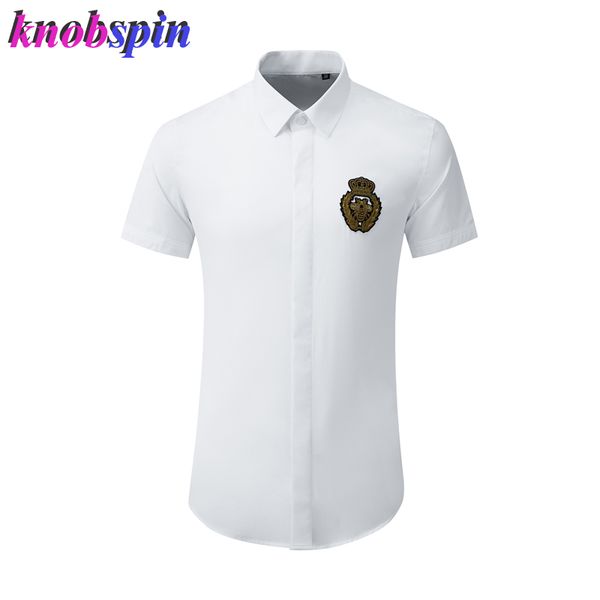 brand summer short sleeve shirt men handmade beading bee crown solid slim business male dress shirts plus size -4xl camisas, White;black
brand summer short sleeve shirt men handmade beading bee crown solid slim business male dress shirts plus size -4xl camisas, White;black
