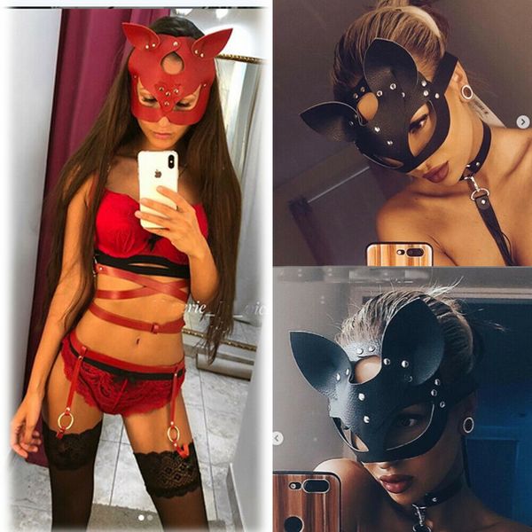 2019 fashion women cosplay costume pu leather stretchy eye half cat face mask with ears
2019 fashion women cosplay costume pu leather stretchy eye half cat face mask with ears