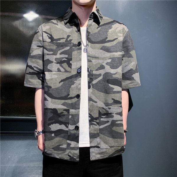 мужская рубашка новая мода хлопок мужчины социальная рубашка мужская с коротким рукавом рубашки человек сыпучие камуфляж рубашки высокого ка, White;black 
мужская рубашка новая мода хлопок мужчины социальная рубашка мужская с коротким рукавом рубашки человек сыпучие камуфляж рубашки высокого ка, White;black