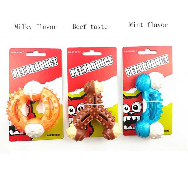 3pcs sweet gift pet dog cat fun toy bite-resistant food taste dog toy teether dog bone