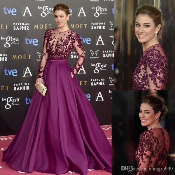 setwell burgundy long evening dress beads sheer neck long sleeves illusion bodice sequin evening gowns runaway red carpet, Black;red
setwell burgundy long evening dress beads sheer neck long sleeves illusion bodice sequin evening gowns runaway red carpet, Black;red
