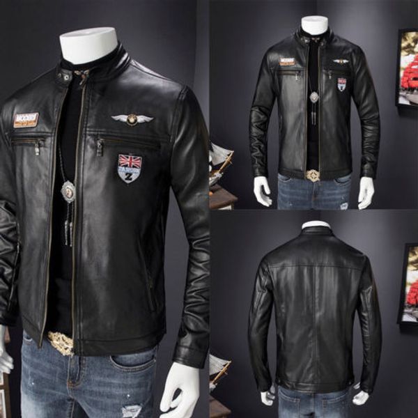 Men Slim Fit Collar Motorcycle Biker PU Leather Outwear Coat Jackets Fashion Jacket Outwear
Men Slim Fit Collar Motorcycle Biker PU Leather Outwear Coat Jackets Fashion Jacket Outwear