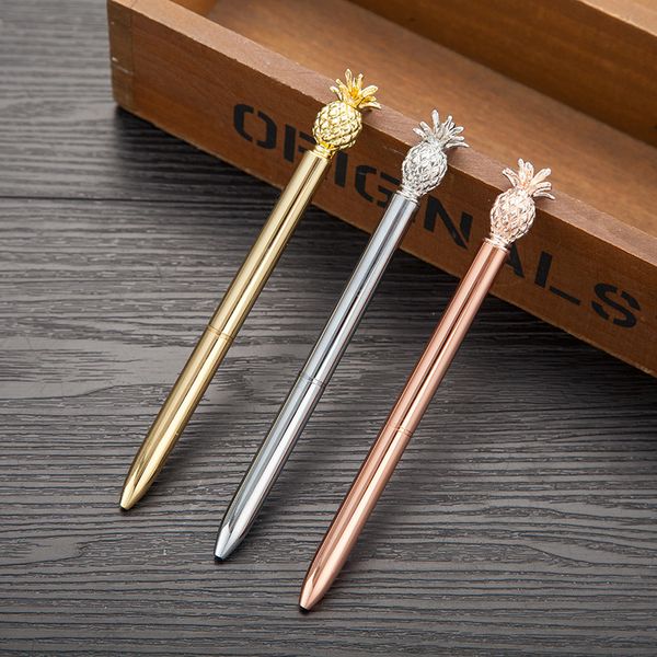 rose gold pen 1.0mm metal ballpoint pen new strange pineapple stationery gift kawaii 3 color optional school office supplies, Blue;orange
rose gold pen 1.0mm metal ballpoint pen new strange pineapple stationery gift kawaii 3 color optional school office supplies, Blue;orange