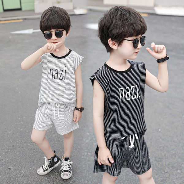 wear 2020 boy's casual two-piece suit children's striped suit children's casual summer wear
wear 2020 boy's casual two-piece suit children's striped suit children's casual summer wear
