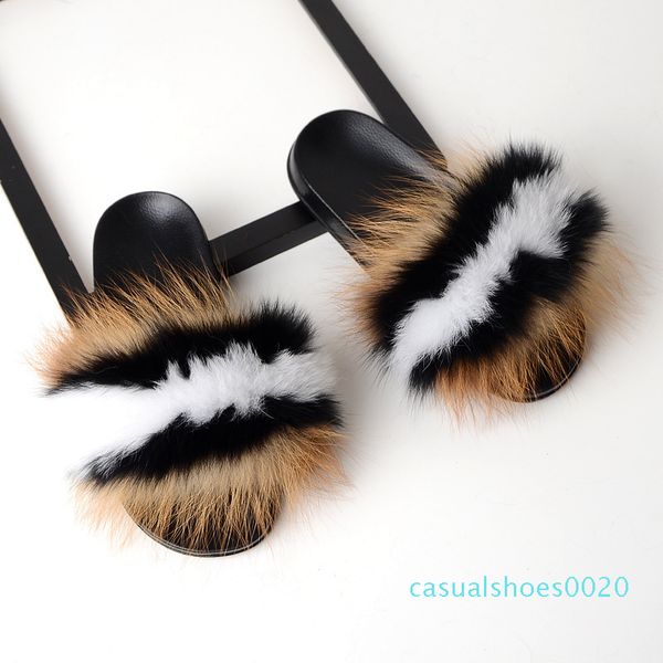 women fur slippers fox fur slides fox hair flip flops fluffy flat furry house slipper woman fur sandals 2020 brand luxury shoesqa20, Black
women fur slippers fox fur slides fox hair flip flops fluffy flat furry house slipper woman fur sandals 2020 brand luxury shoesqa20, Black