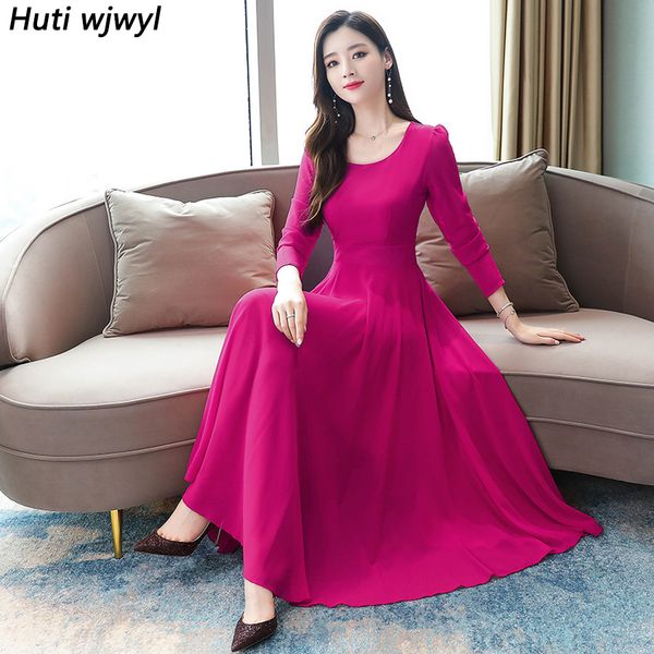 2019 vintage solid long sleeve maxi dresses autumn winter 3xl plus size chiffon midi dress elegant women bodycon party vestidos, Black;gray
2019 vintage solid long sleeve maxi dresses autumn winter 3xl plus size chiffon midi dress elegant women bodycon party vestidos, Black;gray