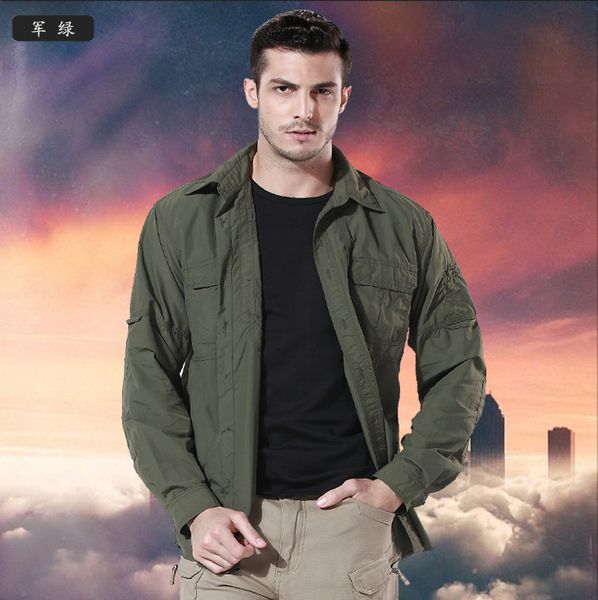 men camping jacket outdoor quick dry breathable tactical shirts male anti-uv camouflage shirts long sleeve dual-use thin shirt, Gray;blue
men camping jacket outdoor quick dry breathable tactical shirts male anti-uv camouflage shirts long sleeve dual-use thin shirt, Gray;blue
