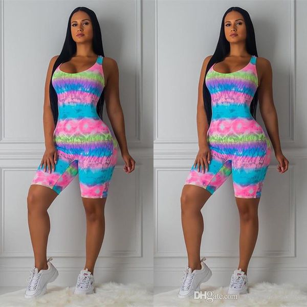 women summer designer jumpsuits one piece sleeveless style female clothing crew neck tie dyeing fashion style casual apparel, Black;white
women summer designer jumpsuits one piece sleeveless style female clothing crew neck tie dyeing fashion style casual apparel, Black;white