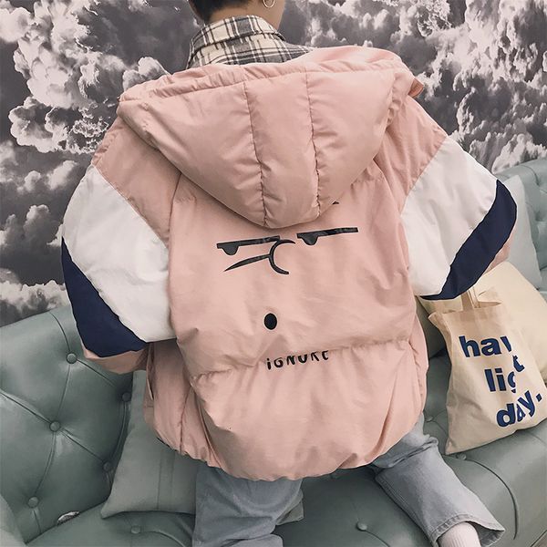 winter new jacket men's warm thick fashion print hit color hooded coat man streetwear wild loose cotton jacket parka men, Black
winter new jacket men's warm thick fashion print hit color hooded coat man streetwear wild loose cotton jacket parka men, Black