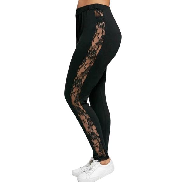 women sport solid lace stitching mid waist running yoga pants fitness elastic fitness leggings ladies black long trousers 2019, White;red
women sport solid lace stitching mid waist running yoga pants fitness elastic fitness leggings ladies black long trousers 2019, White;red