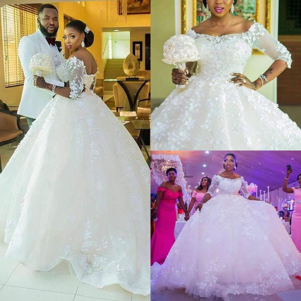 gorgeous half sleeves lace appliques lace up back wedding dresses modest long bridal gowns plus size vestidos de marriage, White
gorgeous half sleeves lace appliques lace up back wedding dresses modest long bridal gowns plus size vestidos de marriage, White